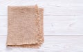 kitchen cloth (napkin) on wood background Royalty Free Stock Photo