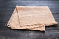 kitchen cloth (napkin) on wood background Royalty Free Stock Photo