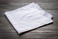 kitchen cloth (napkin) on wood background Royalty Free Stock Photo