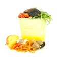 Kitchen compost bucket Royalty Free Stock Photo