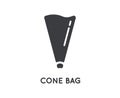 Kitchen Cooking Cone Bag for Cream. Vector Element. Glyph Icon. Illustration. Royalty Free Stock Photo