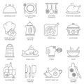 Kitchen and cooking icons Royalty Free Stock Photo