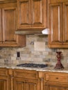 Kitchen cooktop and cabinets