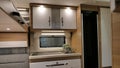 Kitchen corner in modern german camper van Hobby 515 UHK Deluxe