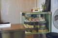 Kitchen counter and cheese stall at the local shop in Kathmandu, Nepal