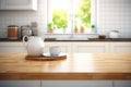 Kitchen Counter with Tea Pot and Cup Royalty Free Stock Photo