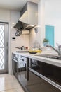 Kitchen counters, sinks, and hoods in the home