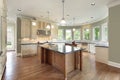 Kitchen with curved walls