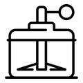 Kitchen cutter icon, outline style