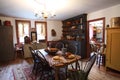 The dining room in a primitive colonial style home. Royalty Free Stock Photo