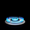 Kitchen double cooker gas blue flame
