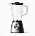 Kitchen electric stationary blender with a glass bowl. Cooking smoothies, cocktail or juice Royalty Free Stock Photo