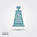 Cheese Grater Flat Icon. Kitchen Equipment. Vector illustration