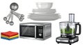 Kitchen Essentials: Appliances, Utensils, and Dinnerware Collection Royalty Free Stock Photo