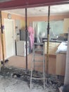 Kitchen extension mid progress Royalty Free Stock Photo