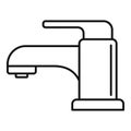 Kitchen faucet icon, outline style