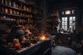 A kitchen filled with lots of pots and pans Royalty Free Stock Photo