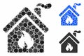 Kitchen fire Composition Icon of Circles