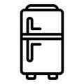 Kitchen fridge icon, outline style Royalty Free Stock Photo