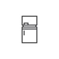 Kitchen Fridge outline icon Royalty Free Stock Photo