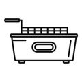 Kitchen fry machine icon outline vector. Deep fryer Royalty Free Stock Photo