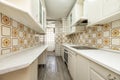 kitchen furnished with vintage kitsch design tiles