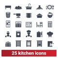 Kitchen furniture, Kitchen utensil, Chef Icons Set