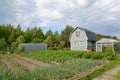 Kitchen garden, lodge and greenhouses on a country section