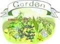 Kitchen-garden with title