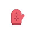 Kitchen glove flat icon