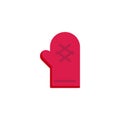 Kitchen glove mitt flat icon