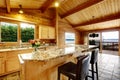 Kitchen with granite counter top Royalty Free Stock Photo