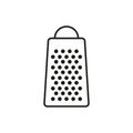 Kitchen grater icon - editable stroke