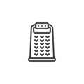 Kitchen grater line icon