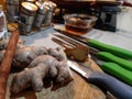 Kitchen herbs prepare for make some herbal jui Royalty Free Stock Photo