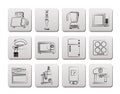 Kitchen and home equipment icons