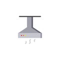 Kitchen hood flat icon