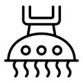 Kitchen hood icon outline vector. Oven household equipment