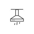 Kitchen hood outline icon