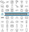 Kitchen icon from interior collection icons vector illustrator set Royalty Free Stock Photo