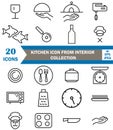 Kitchen icon from interior collection icons vector illustrator set Royalty Free Stock Photo