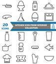 Kitchen icon from interior collection icons vector illustrator set Royalty Free Stock Photo