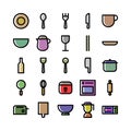Vector design of kitchen icon pack_part 2 Royalty Free Stock Photo