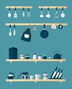 Kitchen icons, vector