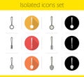 Kitchen instruments icons set Royalty Free Stock Photo