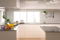 Kitchen interior with empty counter