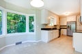 Kitchen interior with empty dining corner