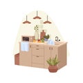 Kitchen interior furniture and decor, countertops