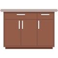 Kitchen interior furniture vector illustration isolated cupboard