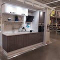 Kitchen interior in furniture shop